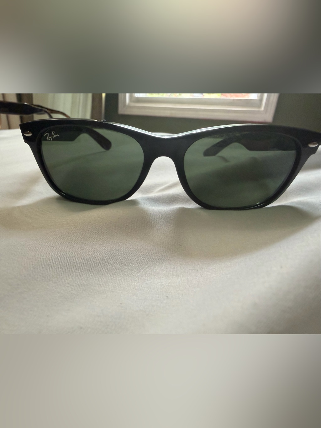 Ray Ban Classic Black Sunglasses With Dark Green Lenses